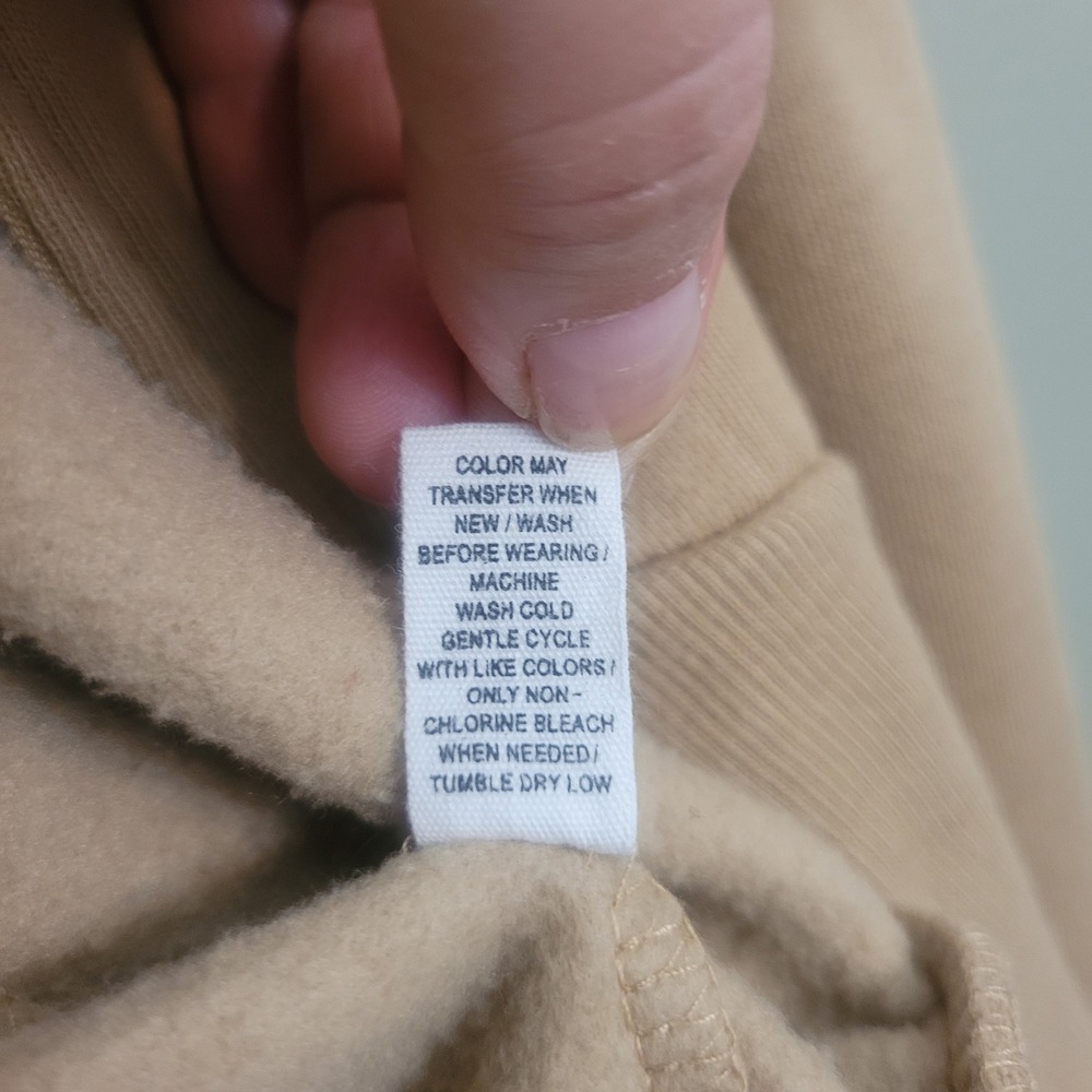 Reflex Women's Beige Cropped Zip Up Hoodie‎ Puff Sleeve "Life is Out There" - Picture 11 of 12
